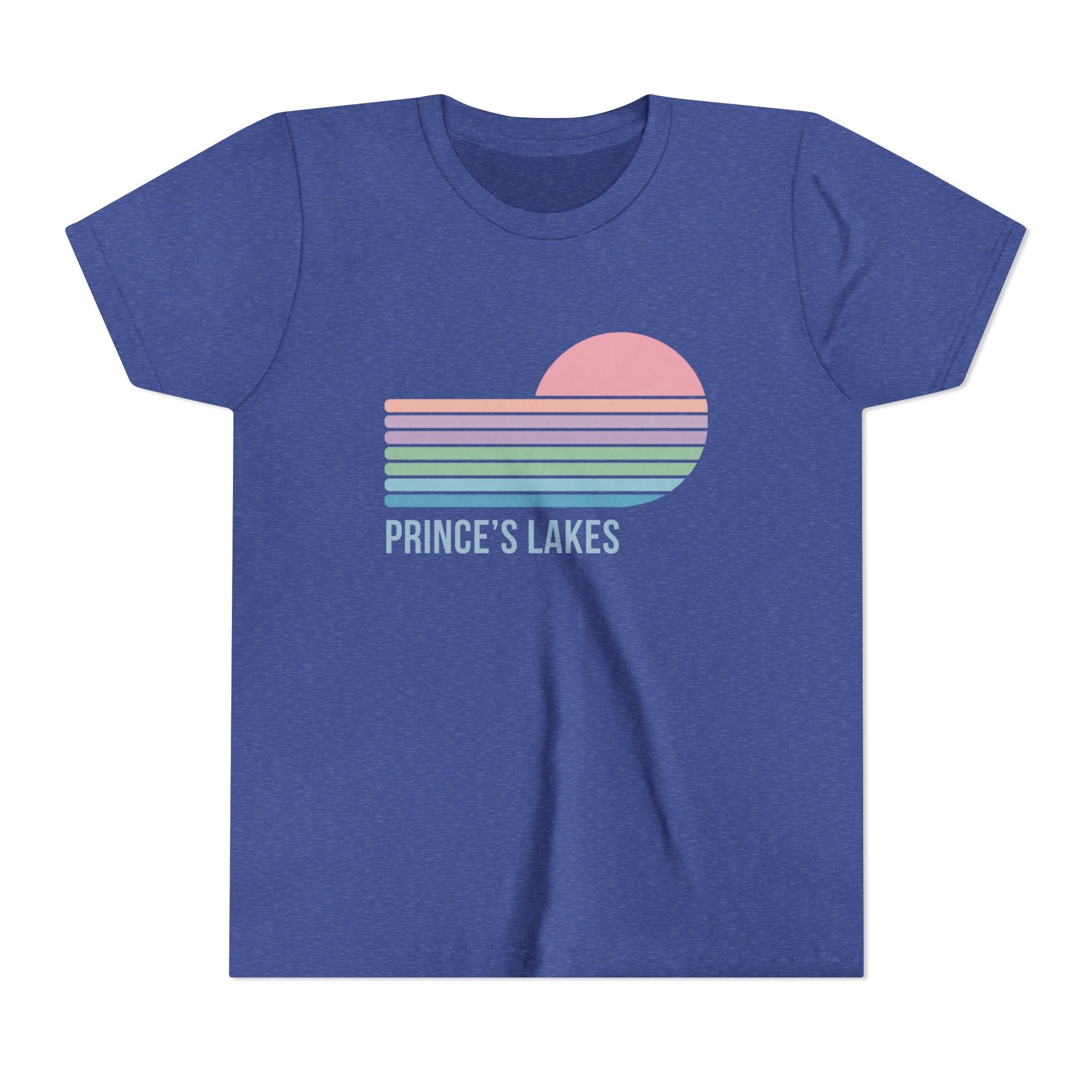 Youth Tee — 'Prince's Lakes' Pastel Retro Sunset Kids T-Shirt