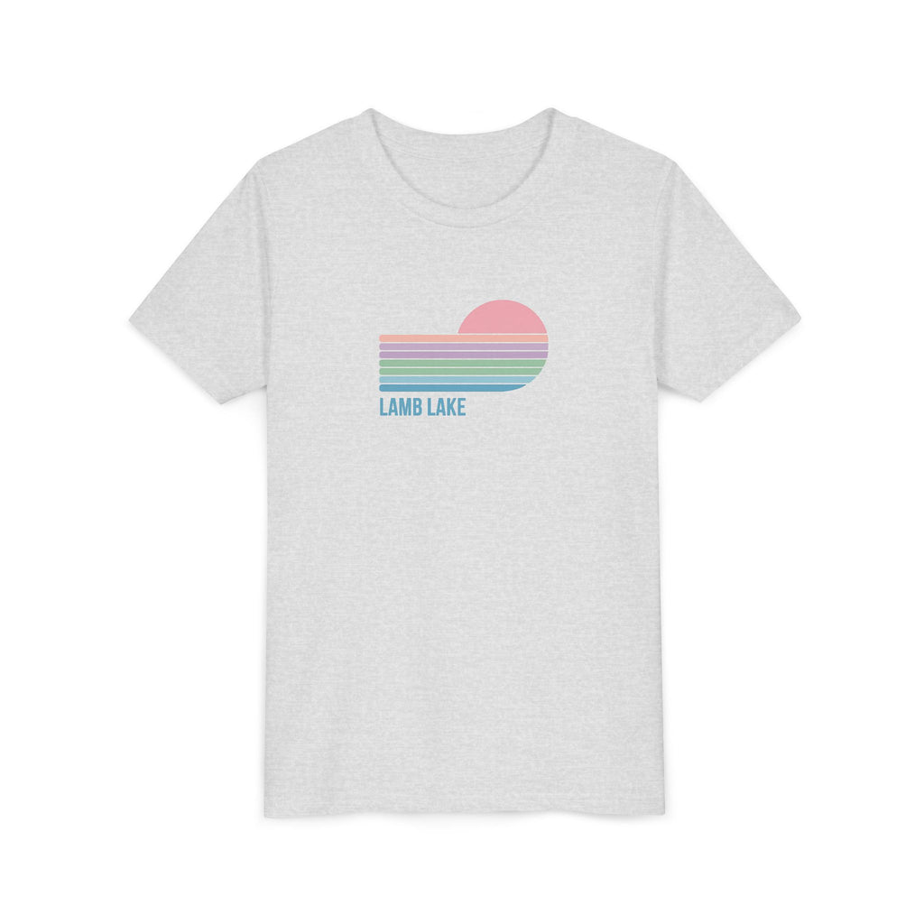 Youth Tee - Retro Pastel 'Lamb Lake' Sunset Graphic