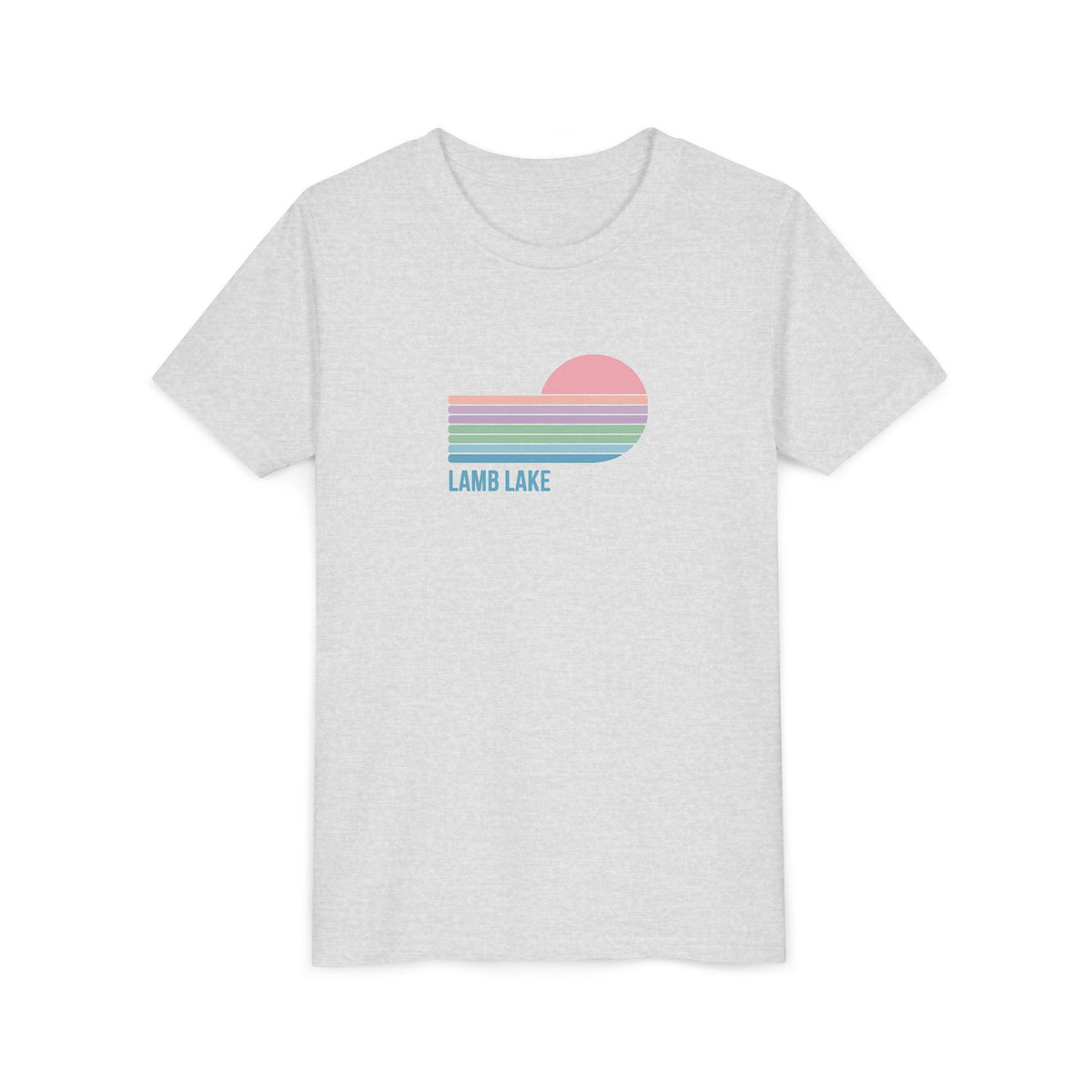 Youth Tee - Retro Pastel 'Lamb Lake' Sunset Graphic