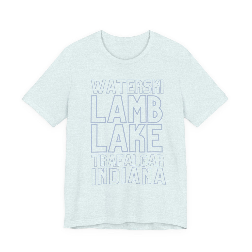 Lamb Lake Columbus Indiana Waterski Tee — Vintage Beach Town T‑Shirt