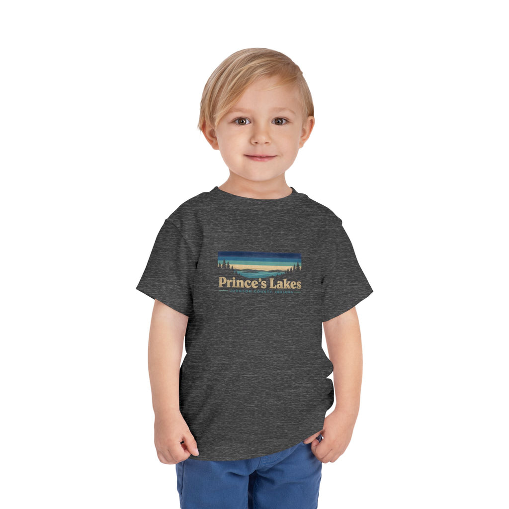 Toddler Tee - "Prince's Lakes" Retro Sunset Graphic