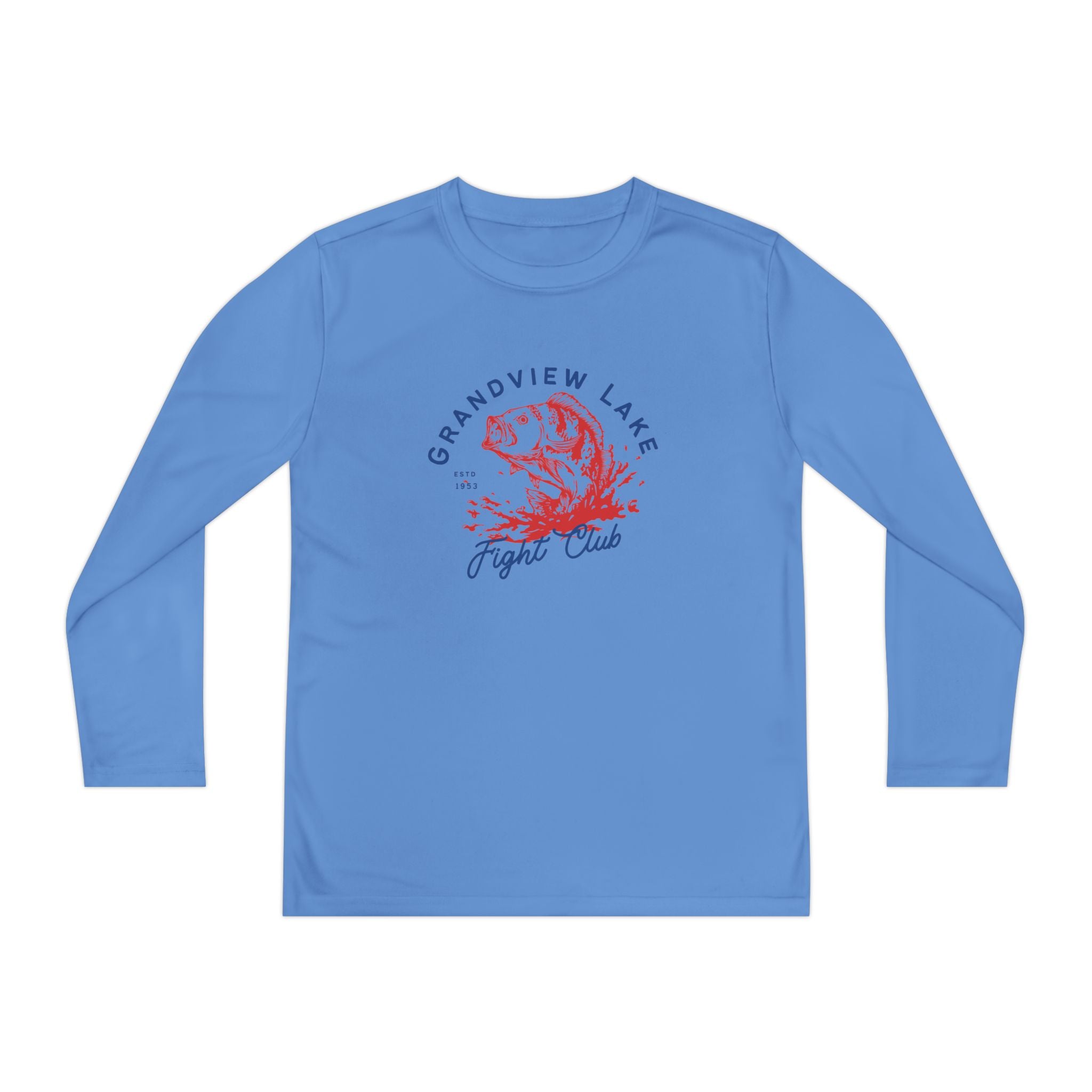 Youth Long Sleeve Tee — "Grandview Lake Fight Club" Graphic