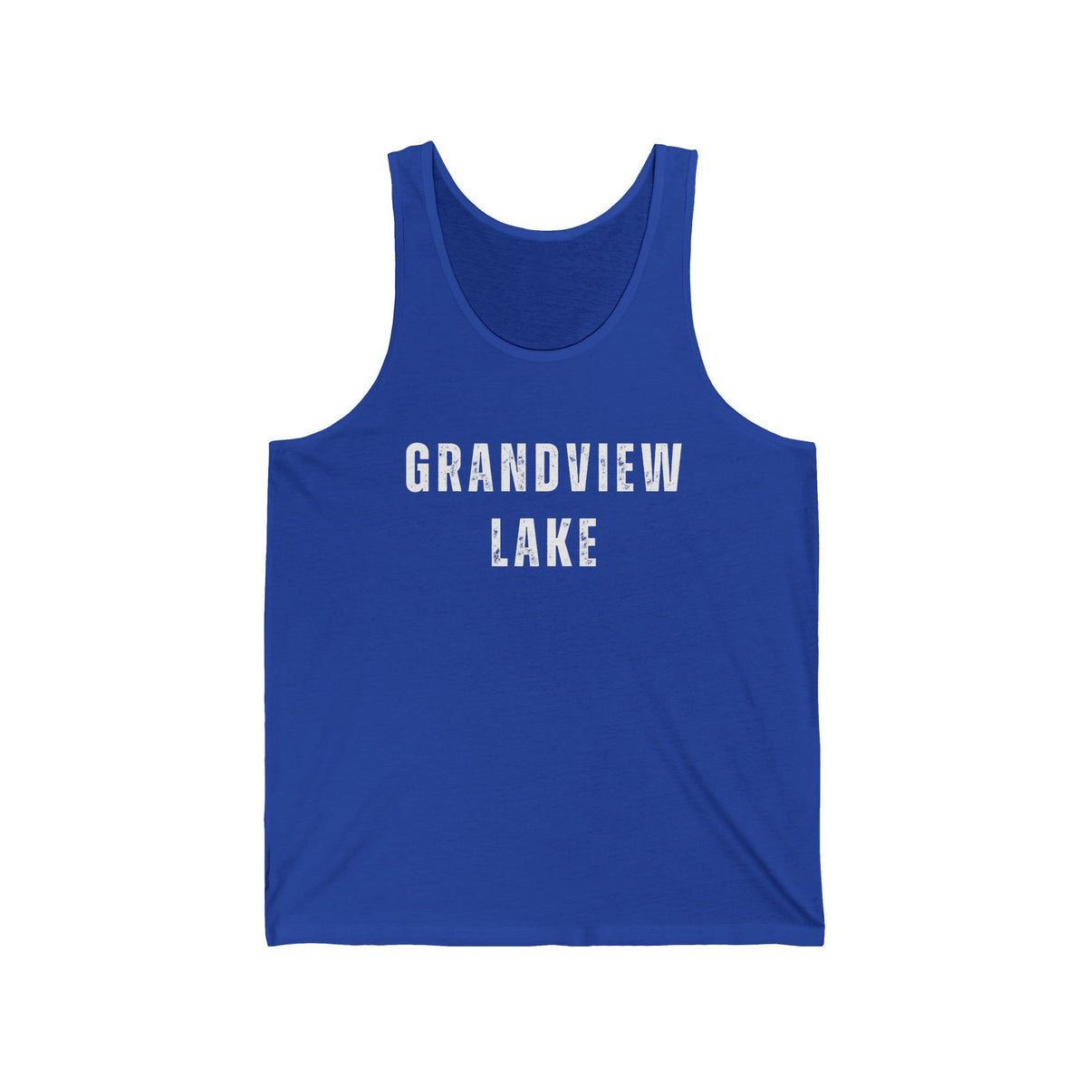 Grandview Lake Tank Top — Retro Collegiate Graphic Lake Shirt