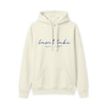 Lamb Lake Script Hoodie - Vintage Blue Text Lake Sweatshirt