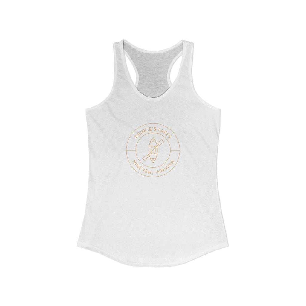Women's Racerback Tank- "Kayak Prince's Lakes"