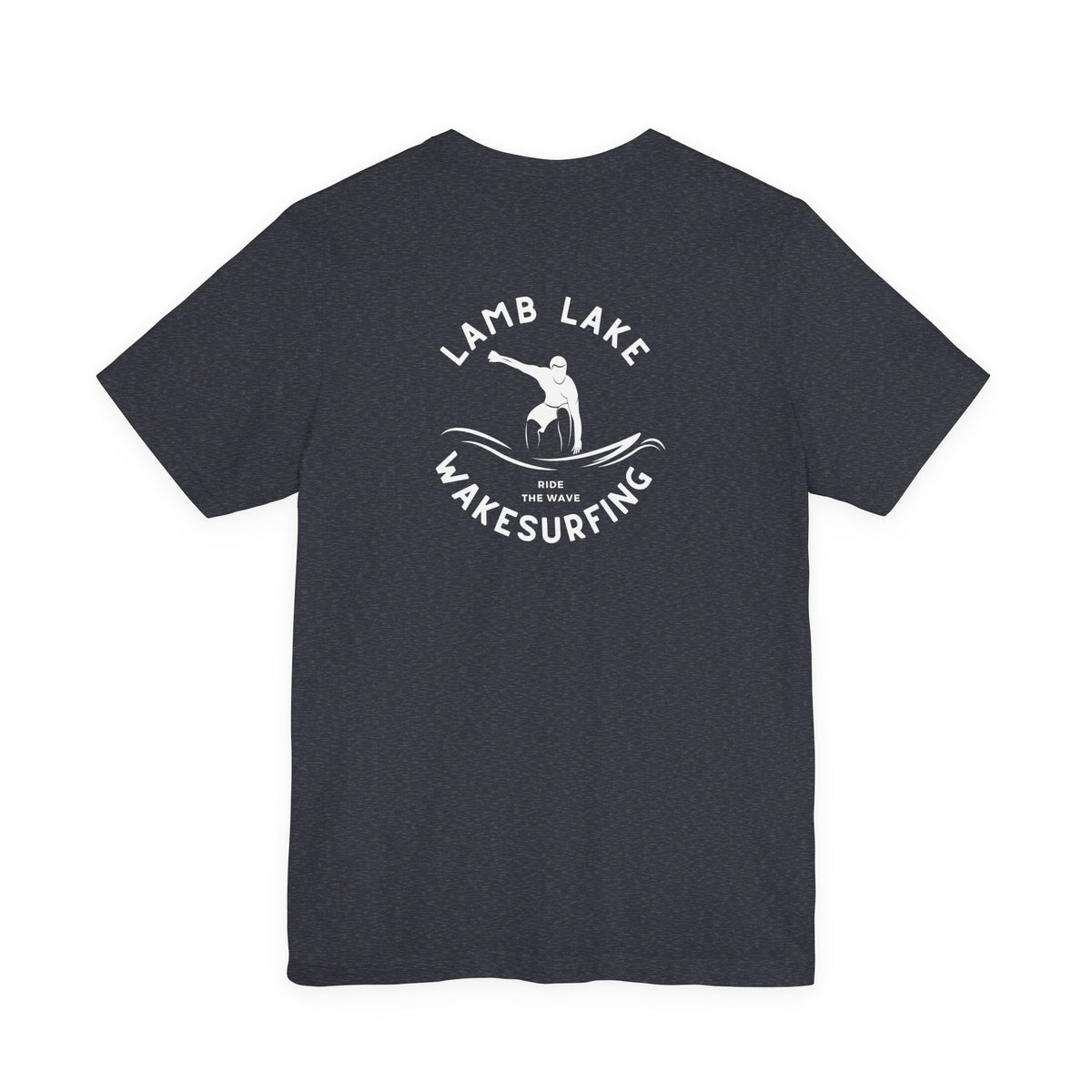 Wakesurf Pocket & Back Print Lamb Lake Minimalist Tee —  Short Sleeve Shirt
