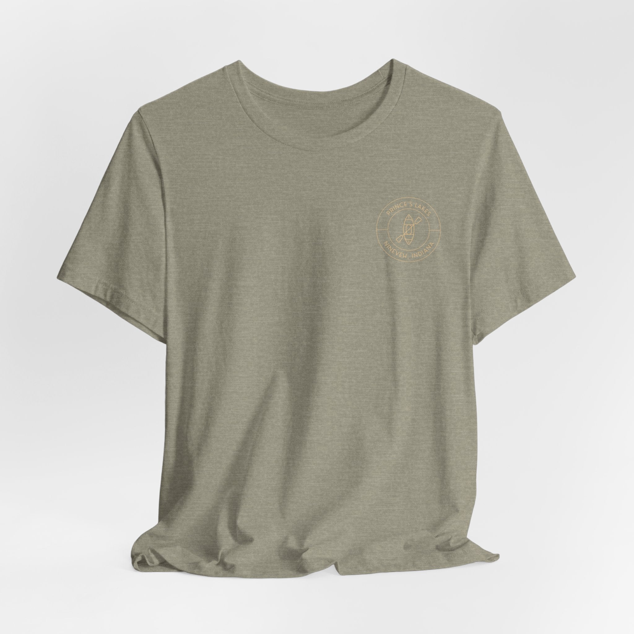 Kayak Pocket & Back Print Prince's Lakes Minimalist Tee —  Short Sleeve Shirt