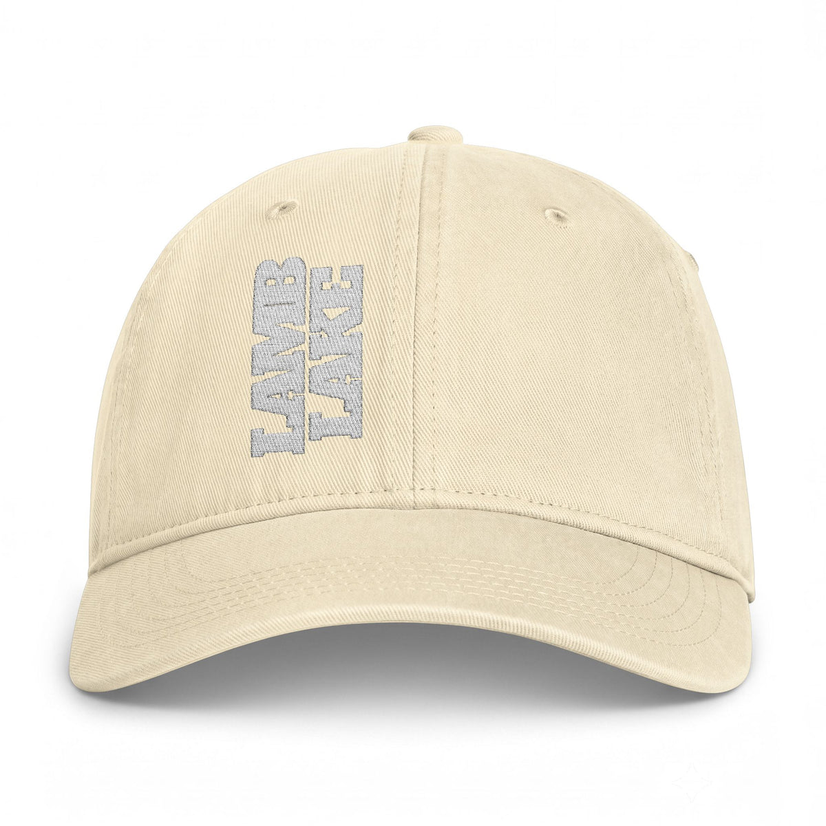 Lamb Lake Coastal Washed Cap — Vintage Beach Sideways Embroidered Hat