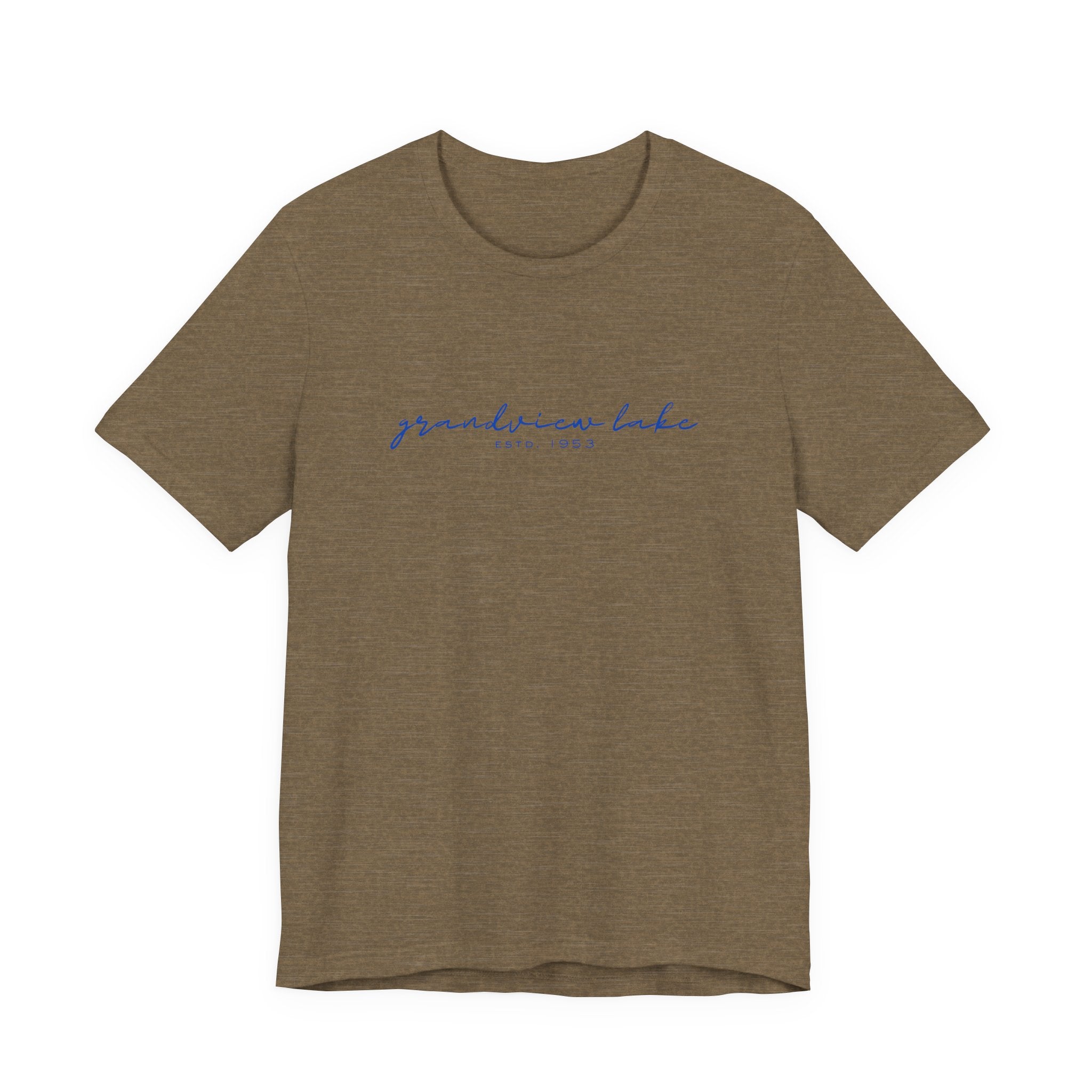 Script "grandview lake" Unisex Jersey Short Sleeve Tee
