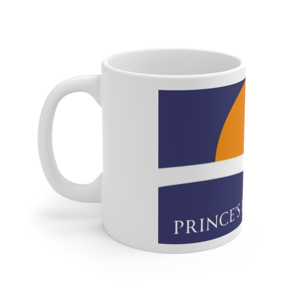 Prince's Lakes Flag Sunset Mug — Scenic Lake Cabin Coffee Cup (11oz)