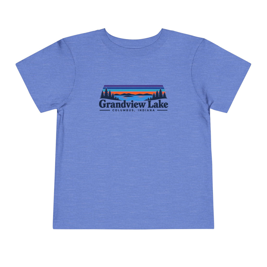 Toddler Tee - "Grandview Lake" Retro Sunset Graphic