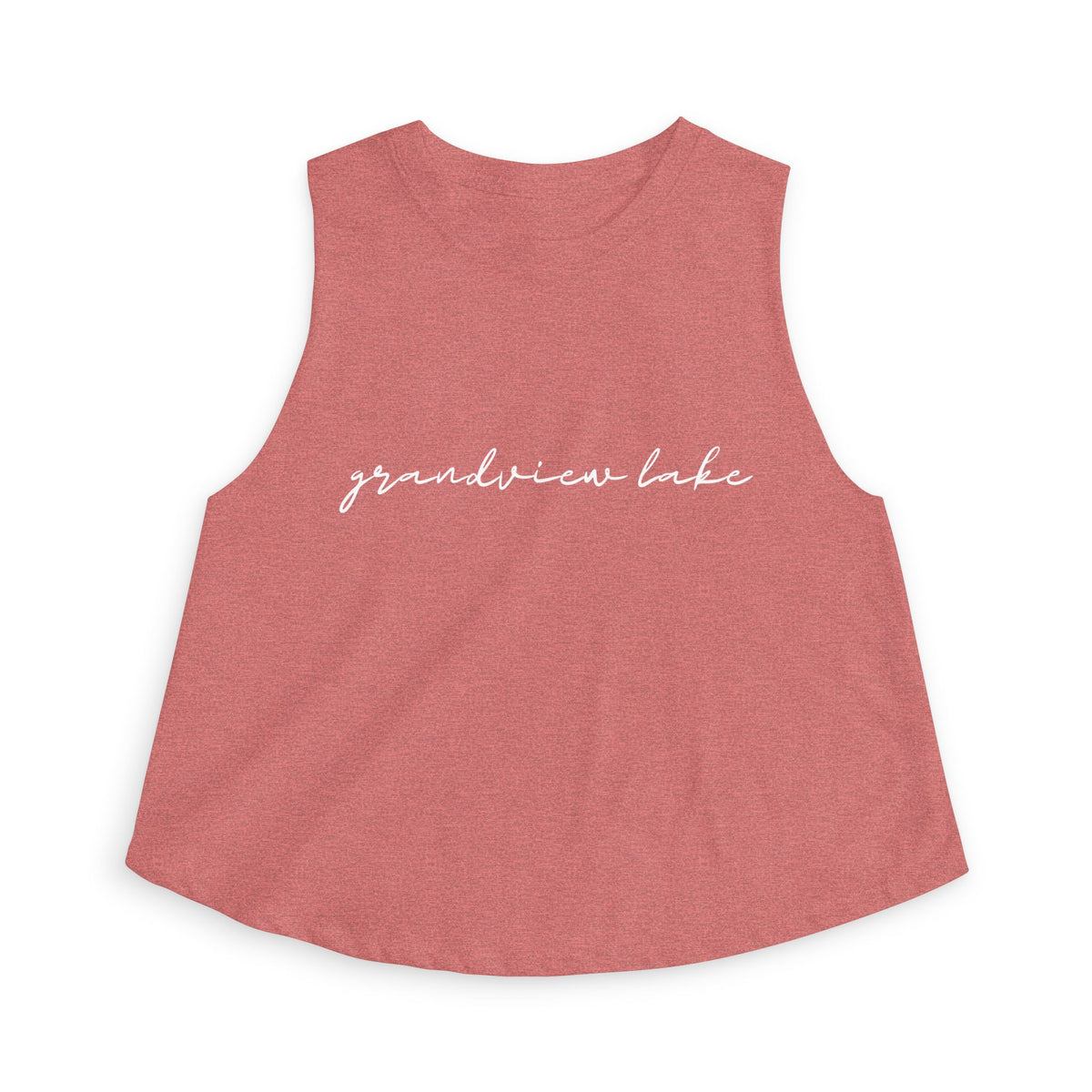 Lake Script Crop Top — 'grandview lake' Women's Casual Summer Tank