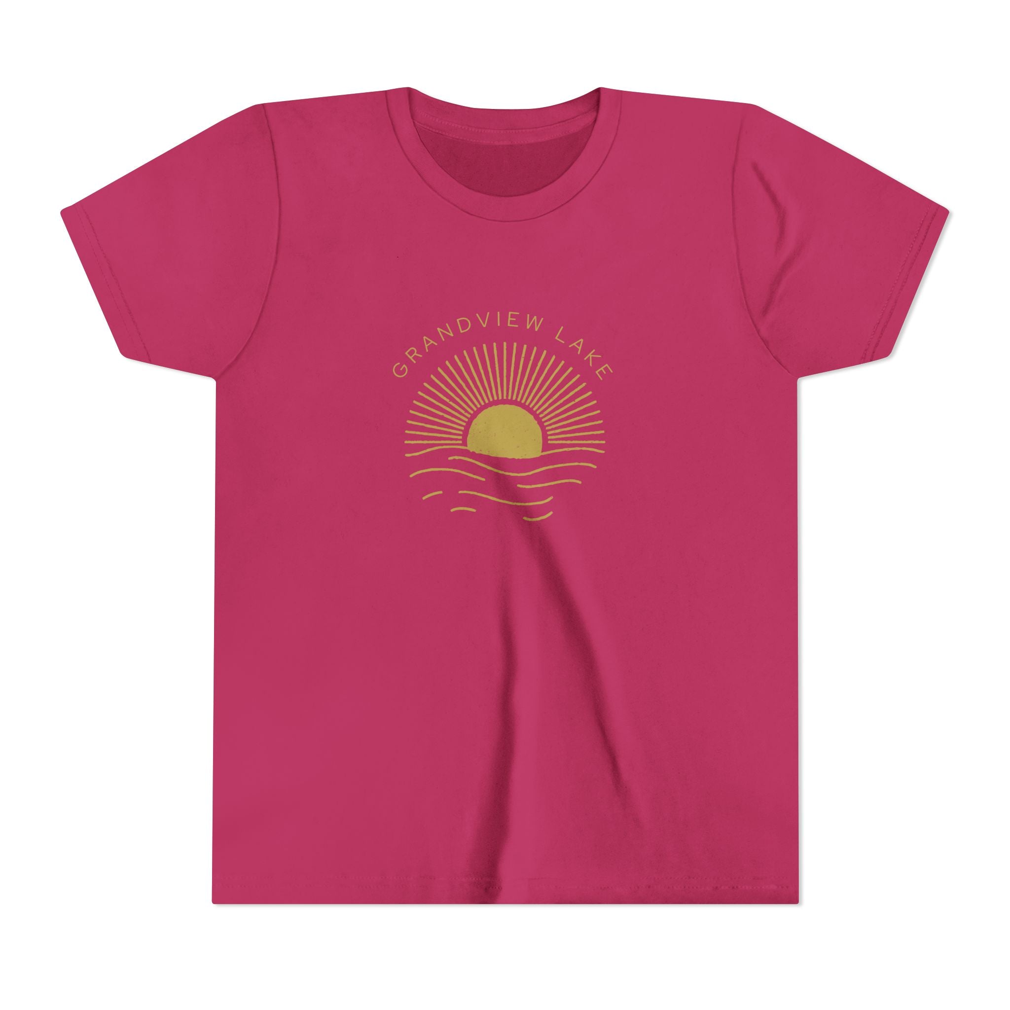 Youth Tee — 'Grandview Lake' Golden Hour Sunset Kids T-Shirt