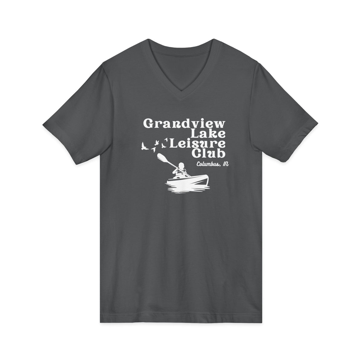 Grandview Lake Kayak Leisure Club V-Neck Tee