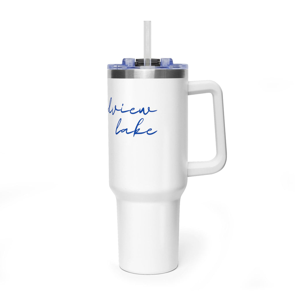 40oz Vacuum Tumbler — 'Grandview Lake' Script Insulated Travel Mug