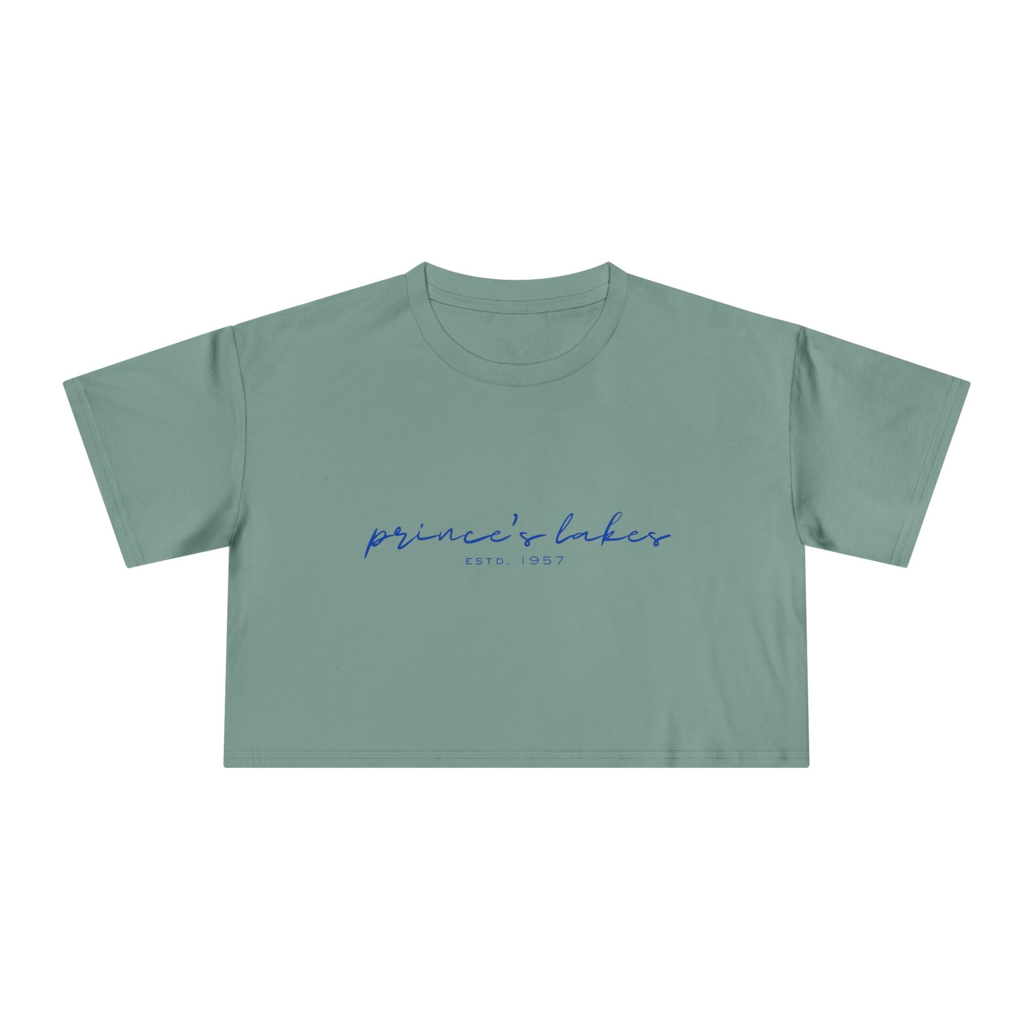 Script Logo Crop Tee — "princii baker est. 1997" Women's Casual Top