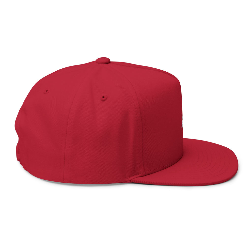 Grandview Lake White Script Embroidered Flat Bill Cap