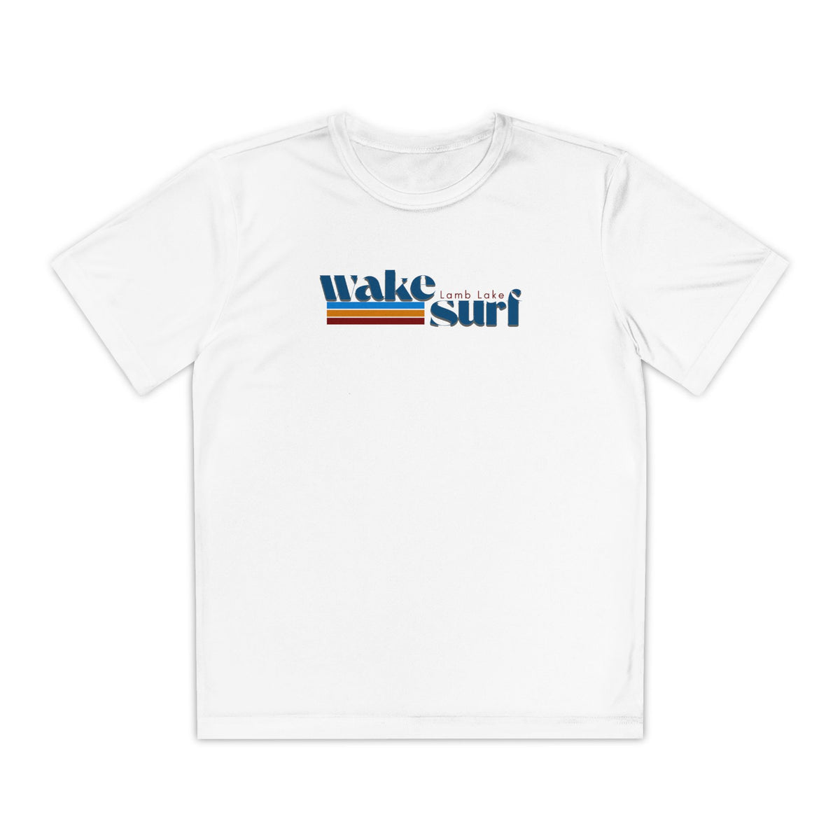 Youth Wake Surf Lamb Lake Tee – Retro Striped Wake Surfing Shirt