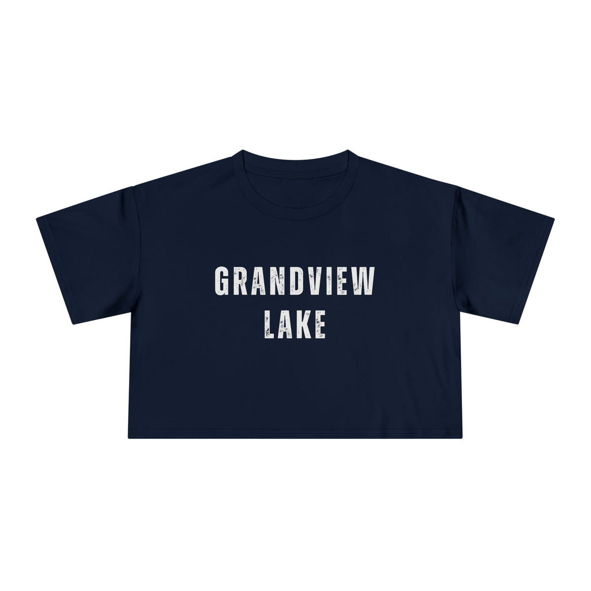 Grandview Lake Crop Tee — Women's Casual Lakeside Graphic Top