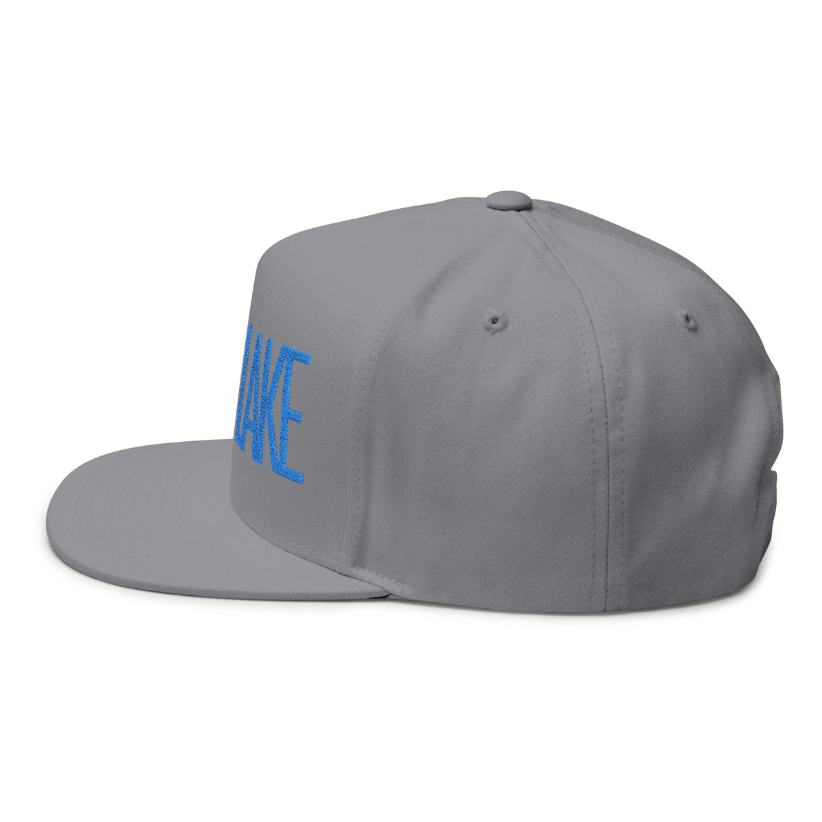 Flat Bill Cap — Minimal Embroidered "LAMB LAKE" Logo Snapback