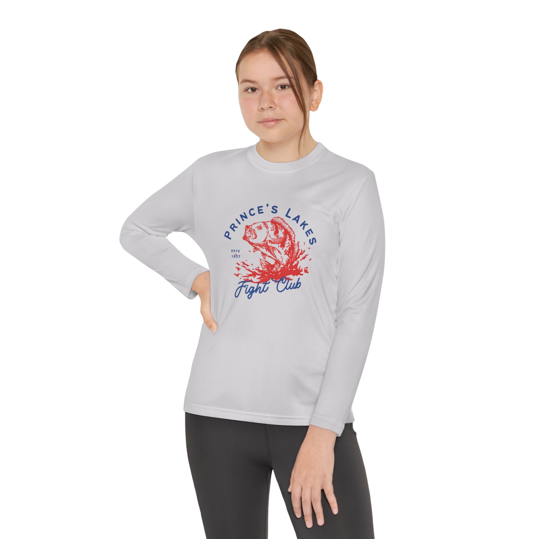 Youth Long Sleeve Tee — "Prince's Lakes Fight Club" Graphic