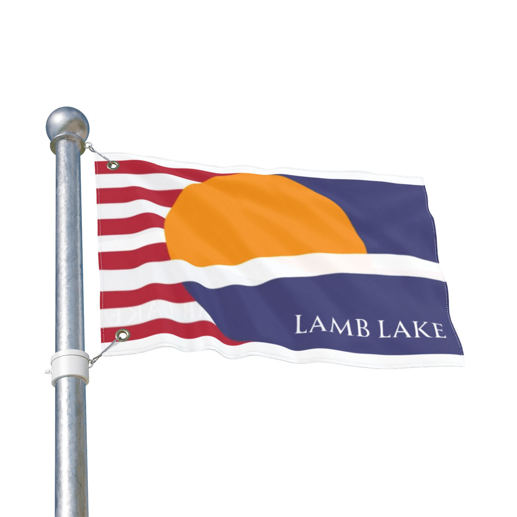 Lamb Lake 1967 Flag — Double-Sided Lake House Banner