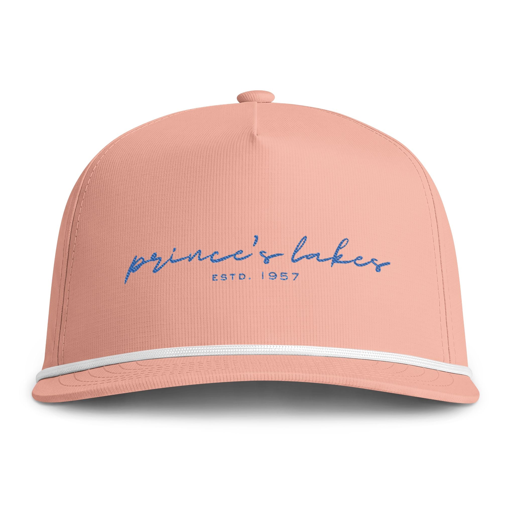Sunwashed Rope Cap – 'Prince's Lakes' Vintage Script Baseball Hat