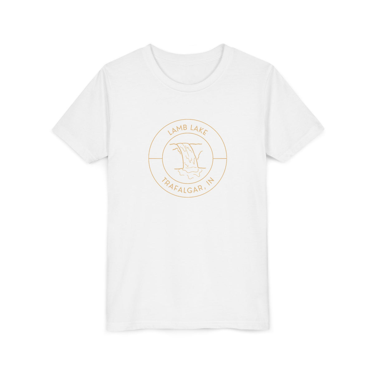Youth Tee — Lamb Lake Waterfall Emblem