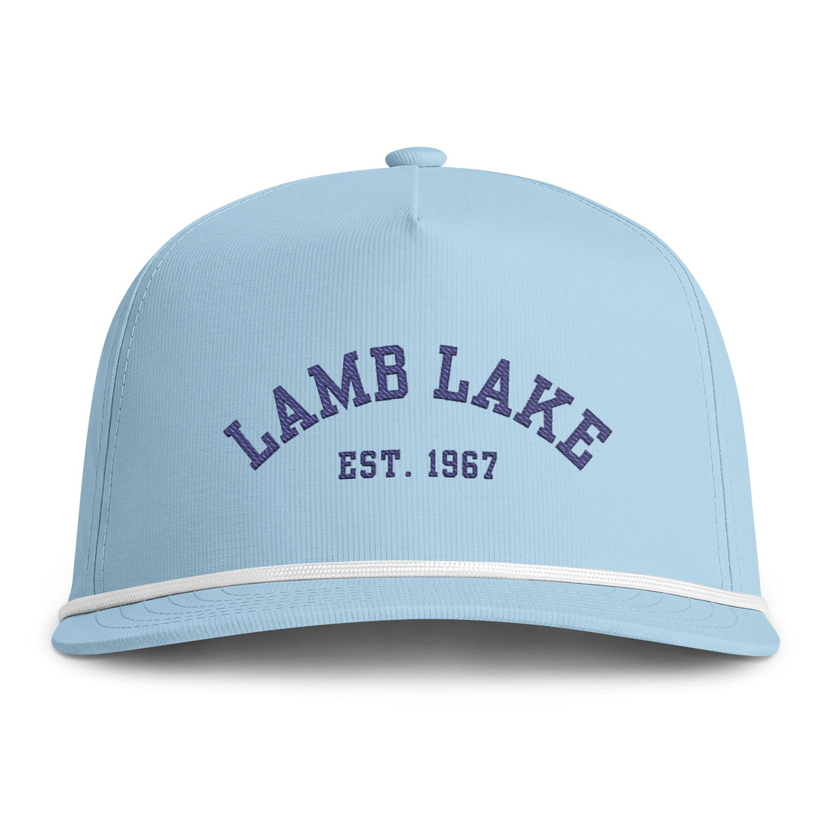 Sunwashed Rope Cap - 'LAMB LAKE' est. 1967 Embroidered Trucker Hat