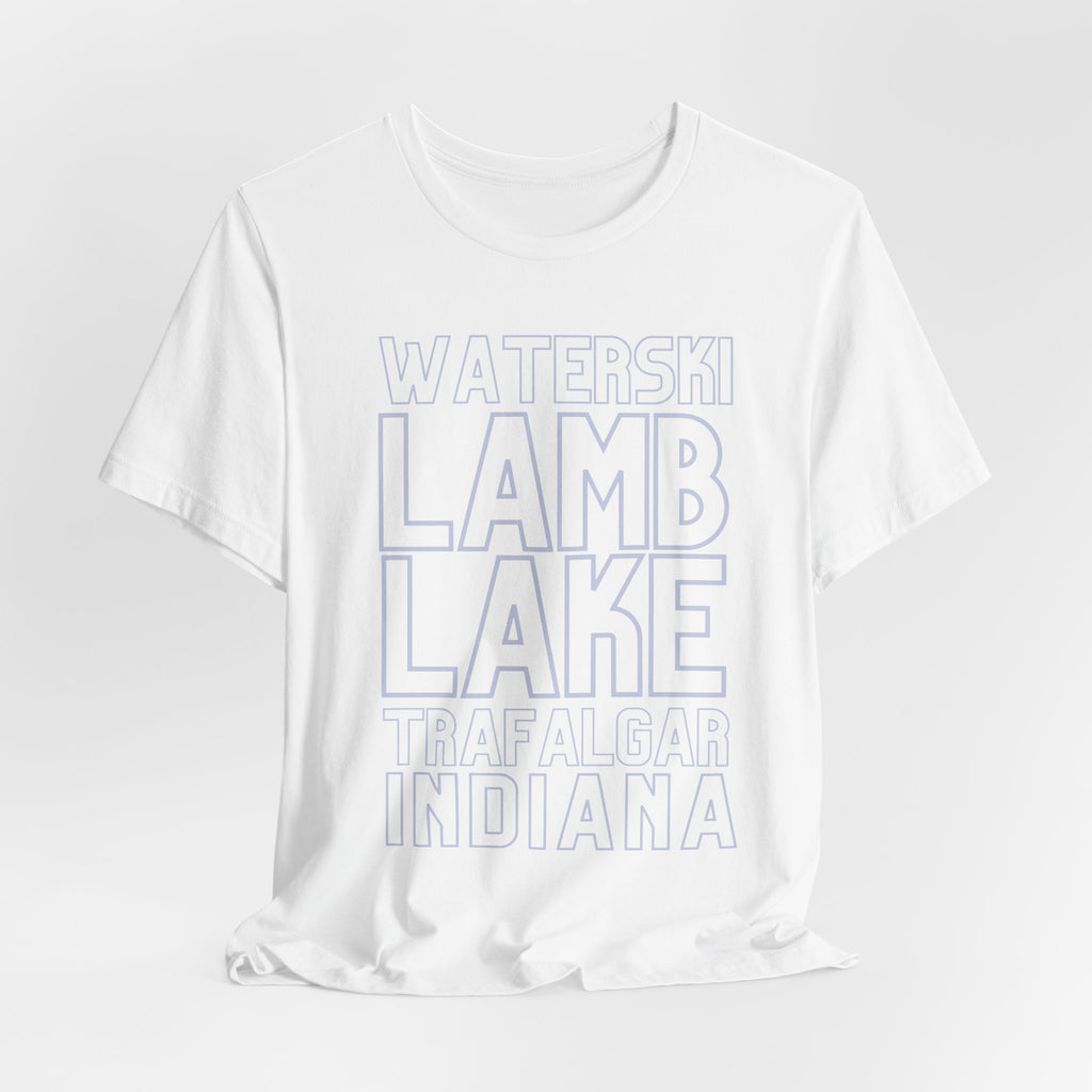Lamb Lake Columbus Indiana Waterski Tee — Vintage Beach Town T‑Shirt