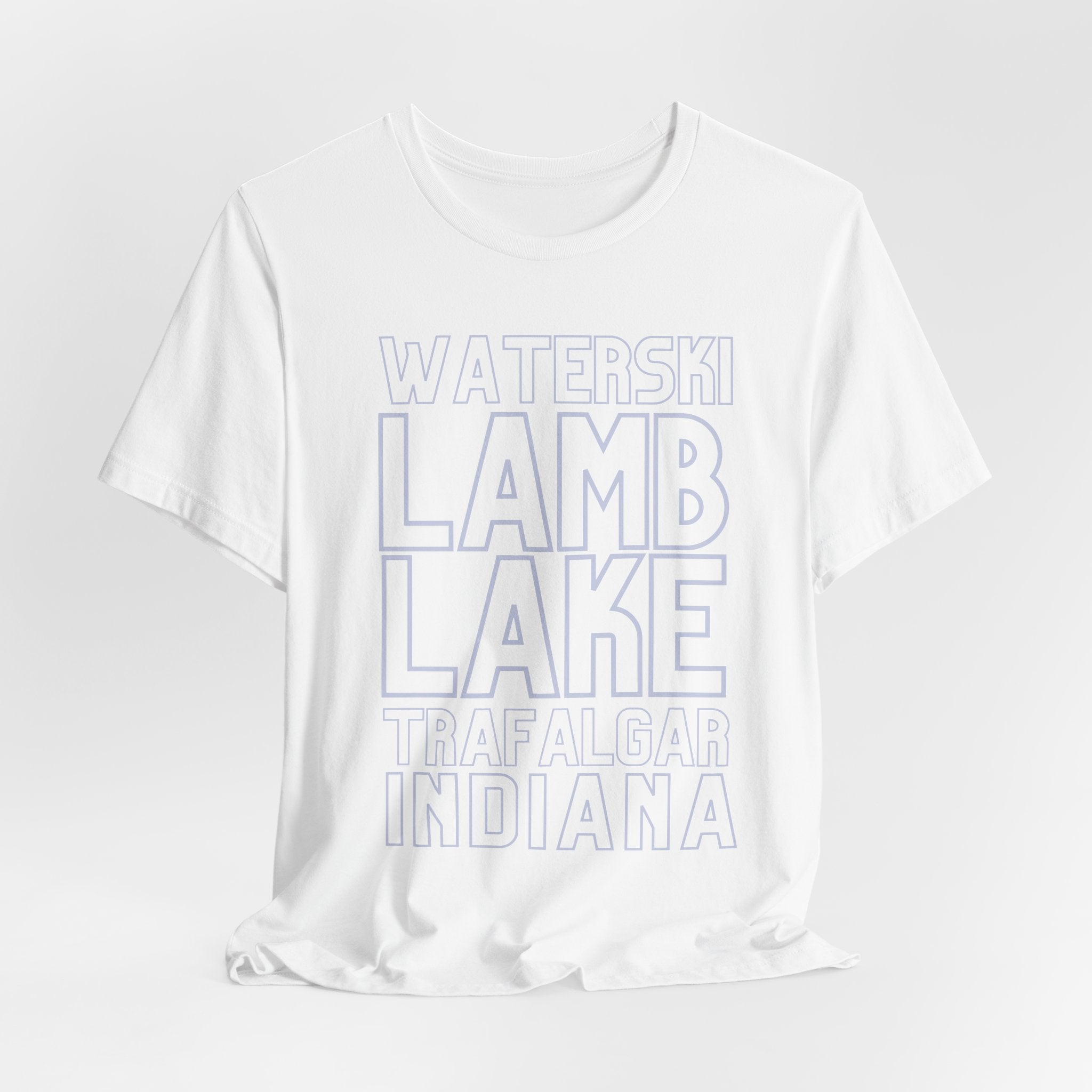 Lamb Lake Columbus Indiana Waterski Tee — Vintage Beach Town T‑Shirt