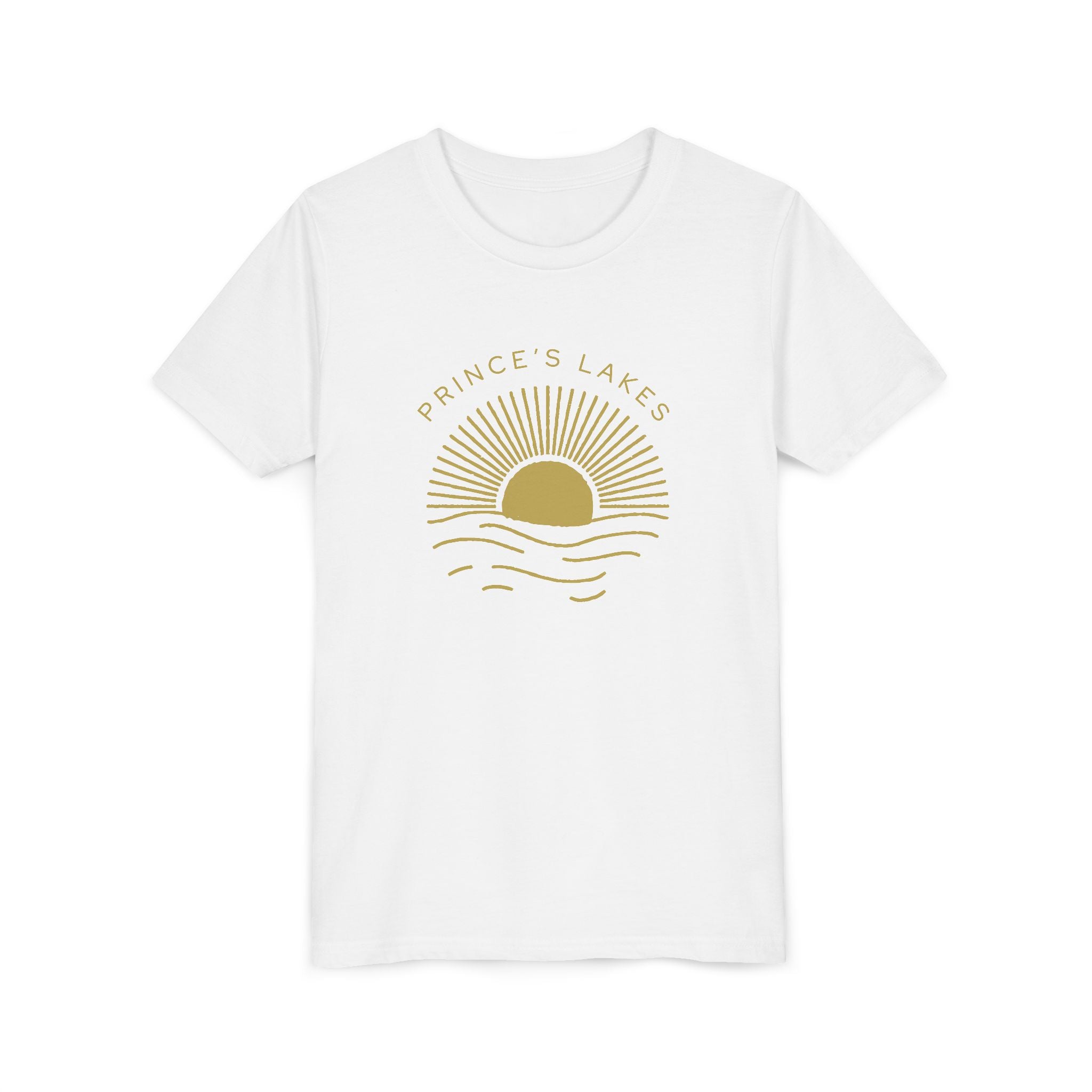 Youth Tee — 'Prince's Lakes' Golden Hour Sunset Kids T-Shirt