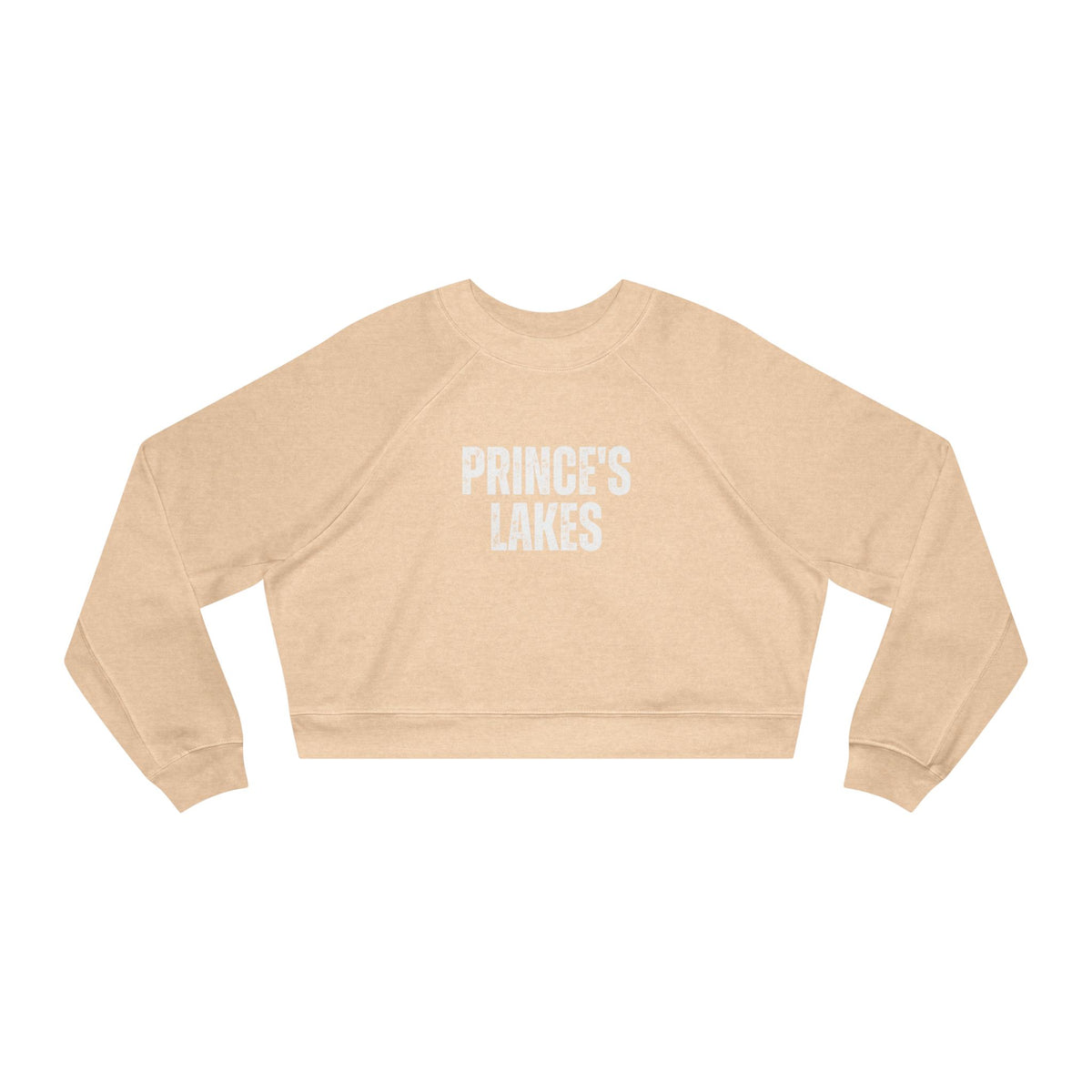 Cropped Pullover — 'Prince's Lakes' Minimal White Fleece for Women
