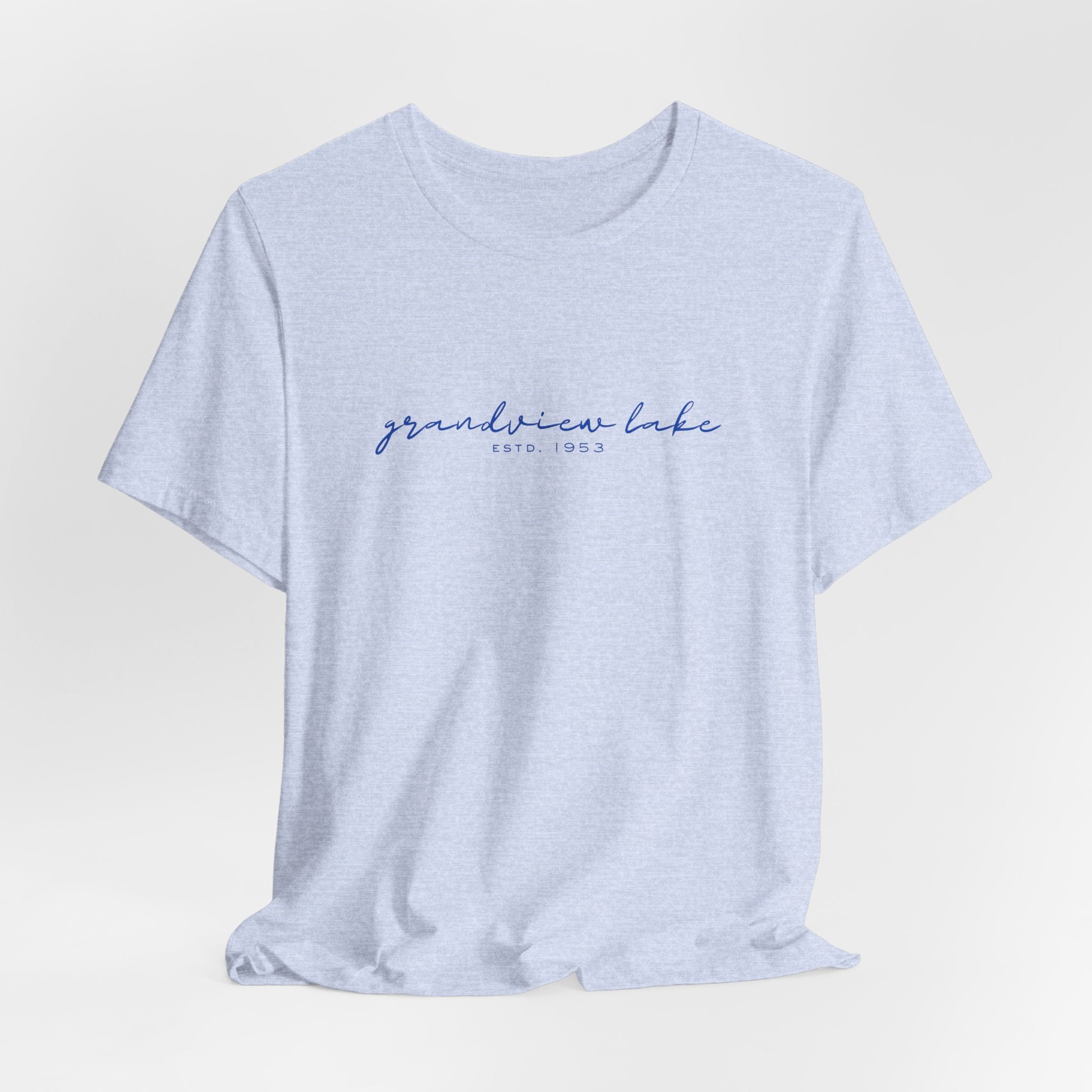 Script "grandview lake" Unisex Jersey Short Sleeve Tee