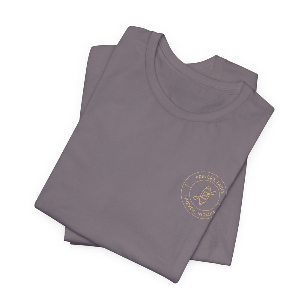 Kayak Pocket & Back Print Prince's Lakes Minimalist Tee —  Short Sleeve Shirt