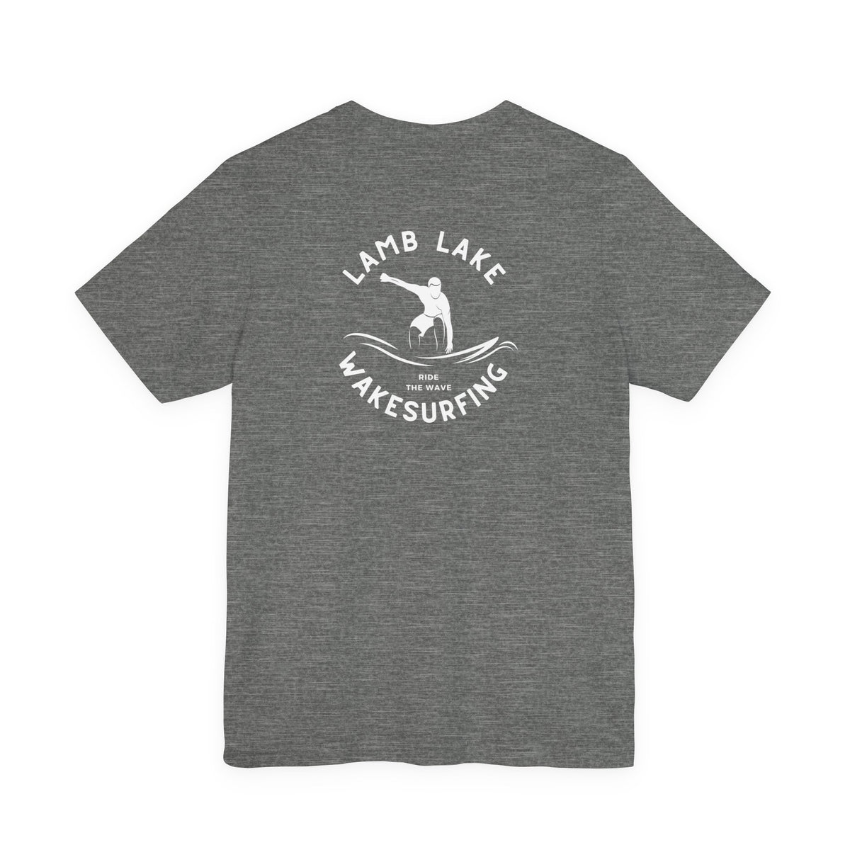 Wakesurf Pocket & Back Print Lamb Lake Minimalist Tee —  Short Sleeve Shirt