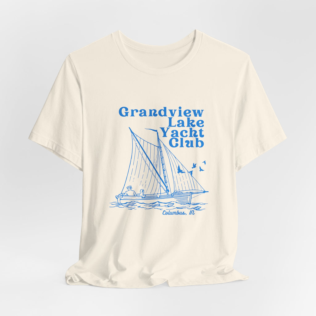 Sailboat Tee – "Grandview Lake Yacht Club" Vintage Boating T-Shirt