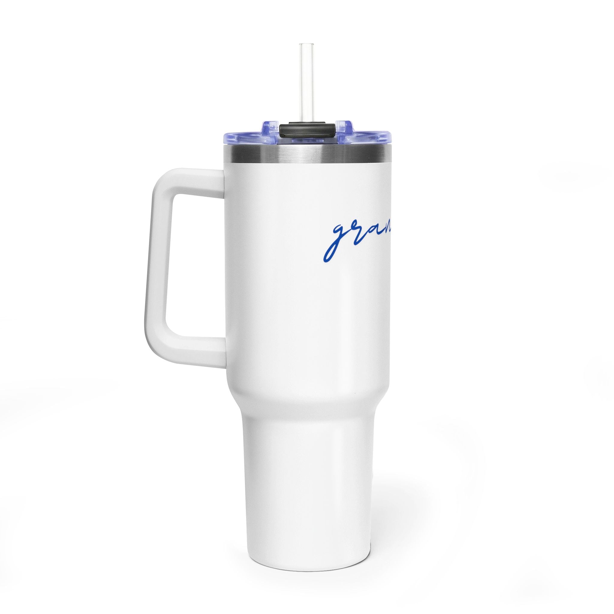 40oz Vacuum Tumbler — 'Grandview Lake' Script Insulated Travel Mug