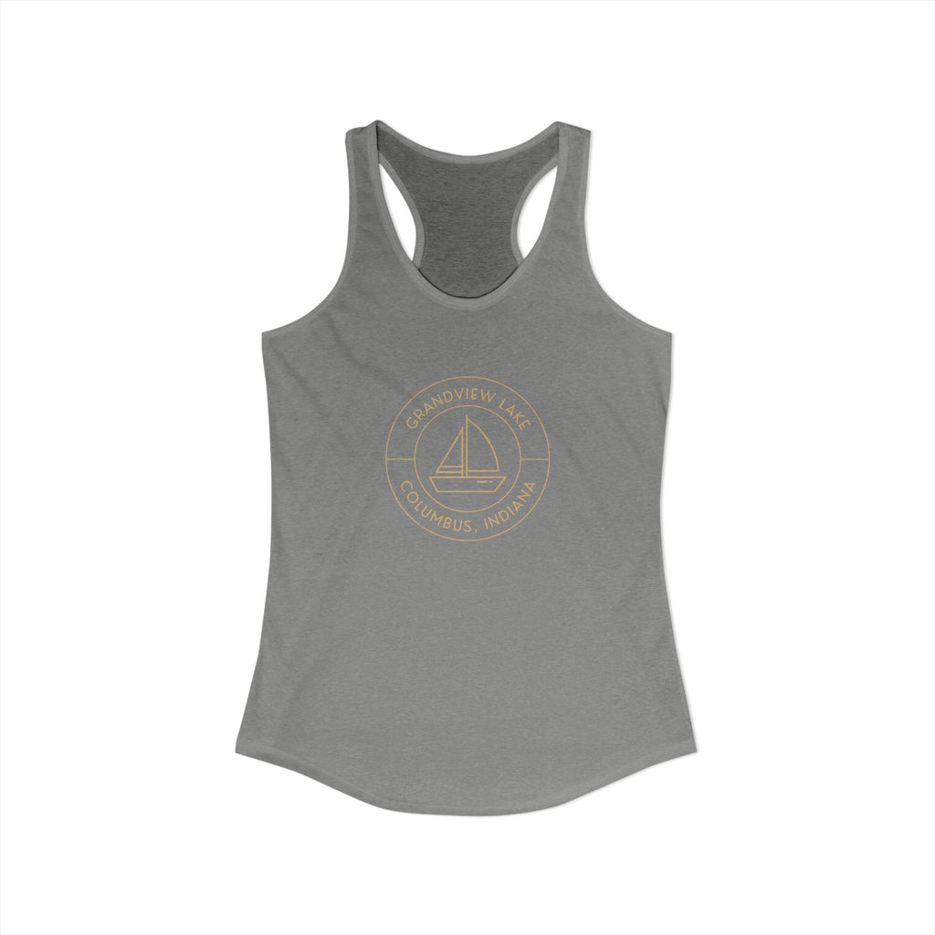 Women's Racerback Tank- Sailboat Grandview Lake