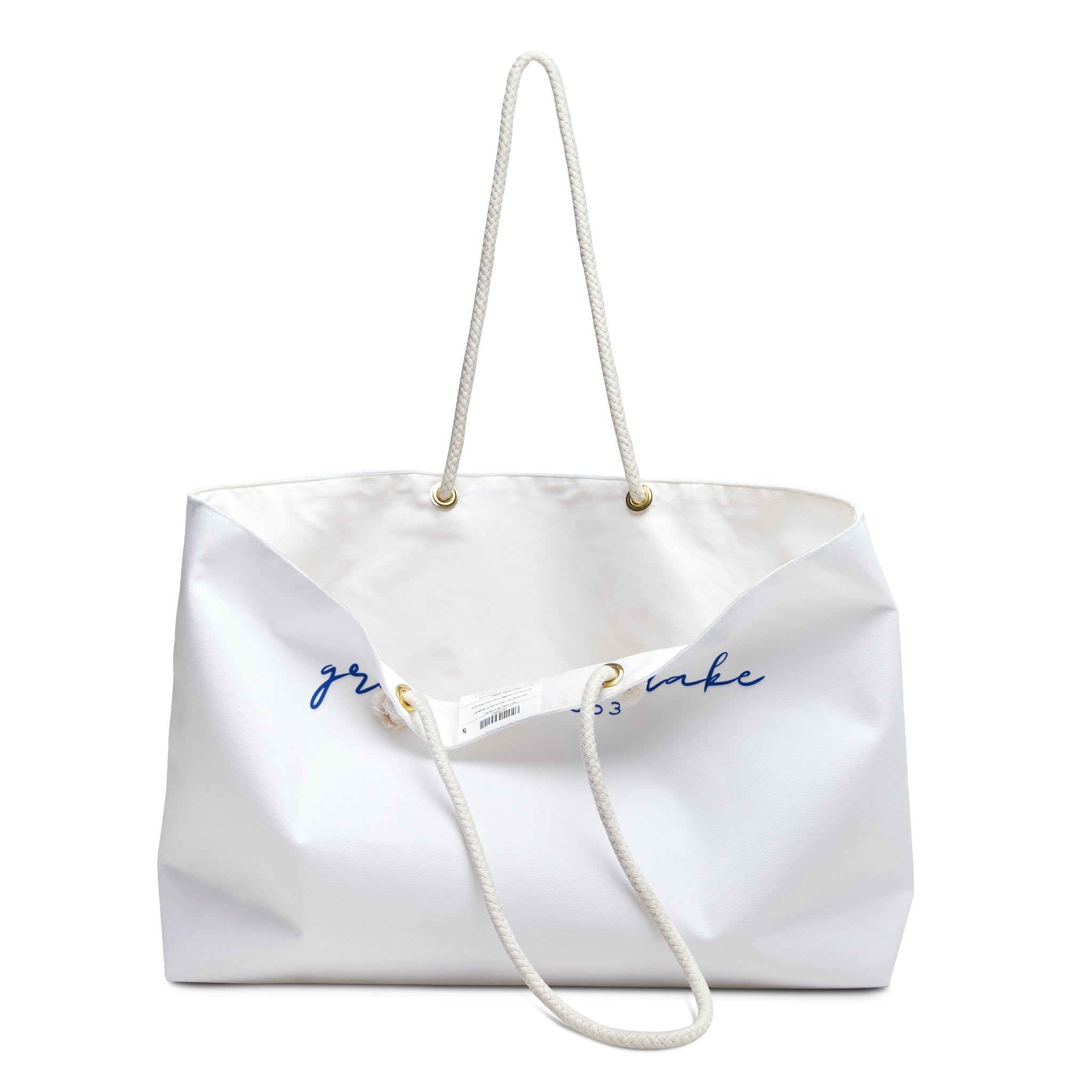 Weekender Bag - 'Grandview Lake' Script Tote | Travel & Lake Getaway Bag