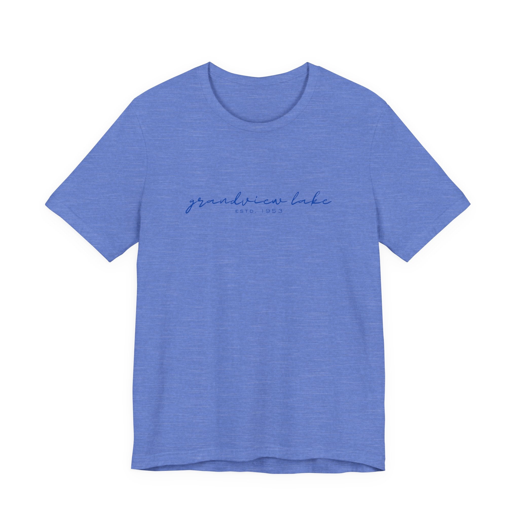 Script "grandview lake" Unisex Jersey Short Sleeve Tee