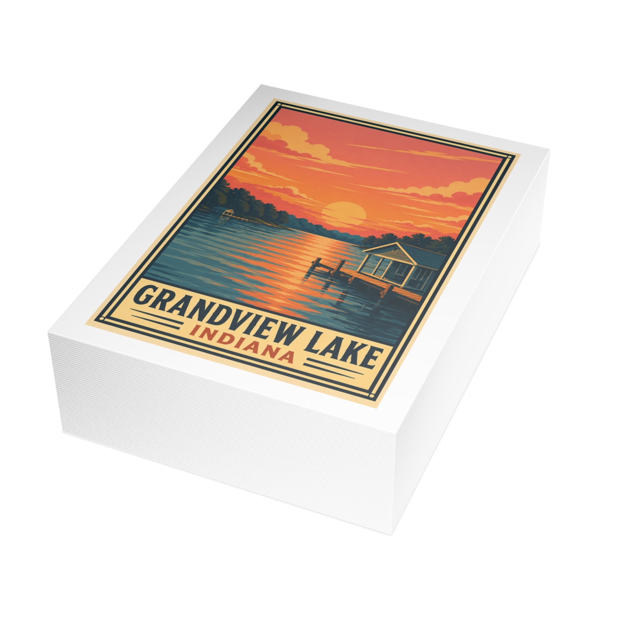 Grandview Lake National Park Style Postcard Bundle
