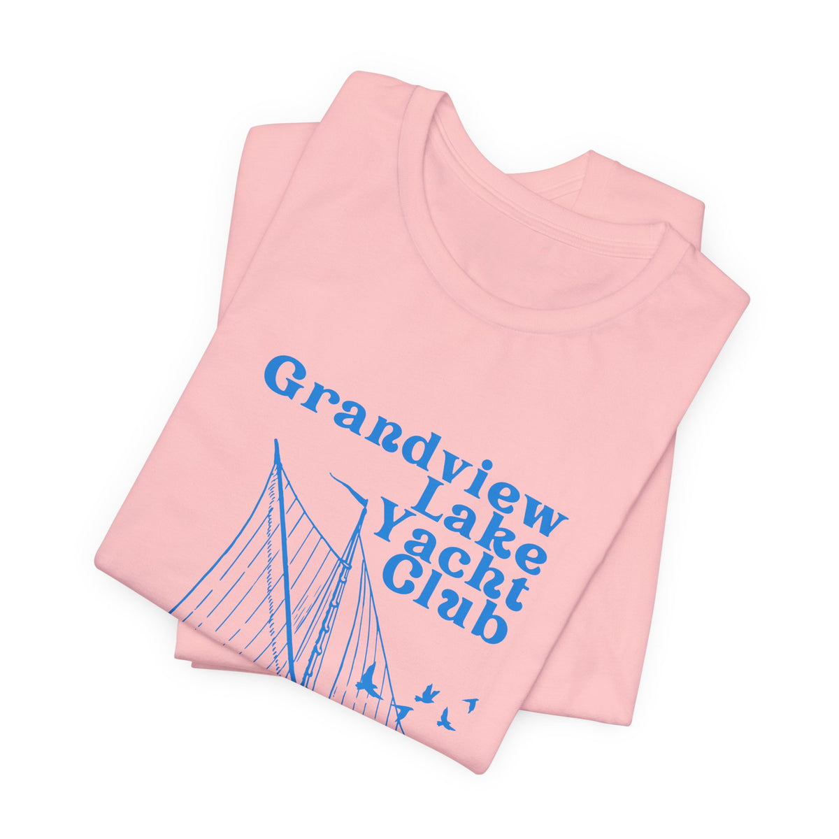 Sailboat Tee – "Grandview Lake Yacht Club" Vintage Boating T-Shirt