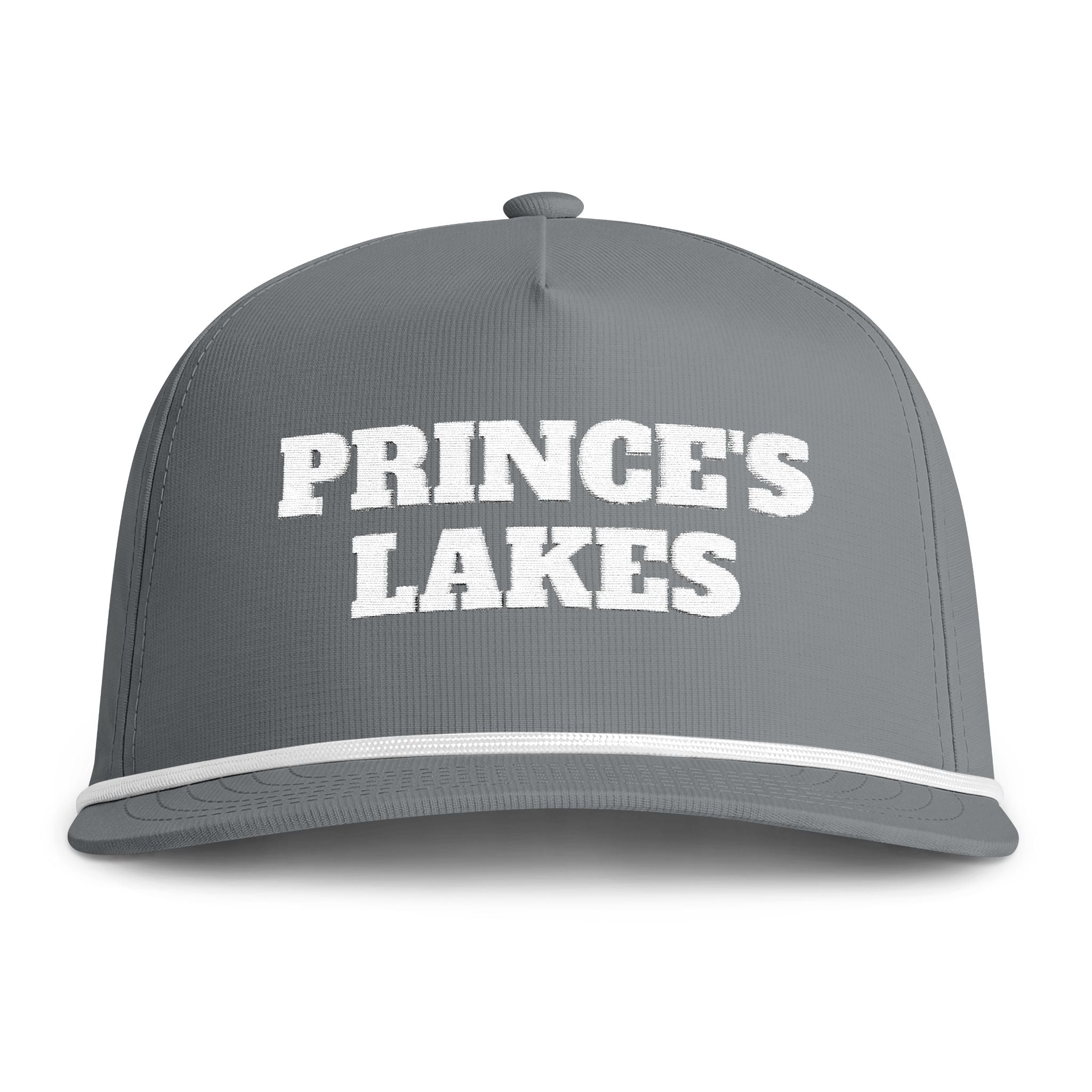 Sunwashed Rope Cap - "PRINCE'S LAKES' Embroidered Trucker Hat