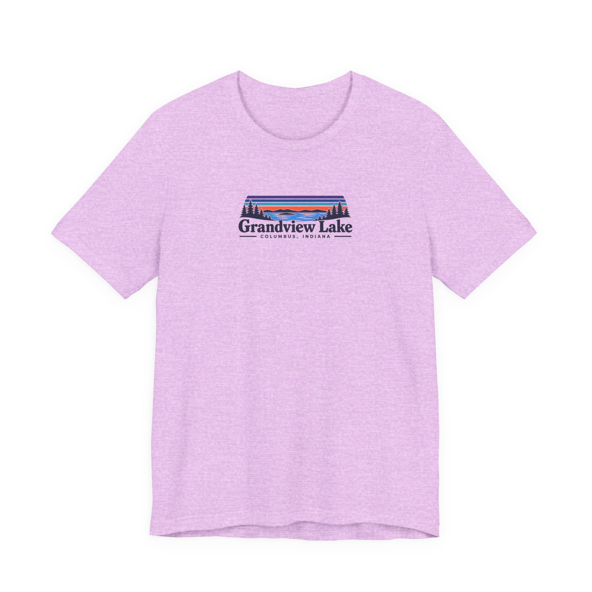Grandview Lake Landscape Tee — Retro Mountain Lake Graphic T-Shirt