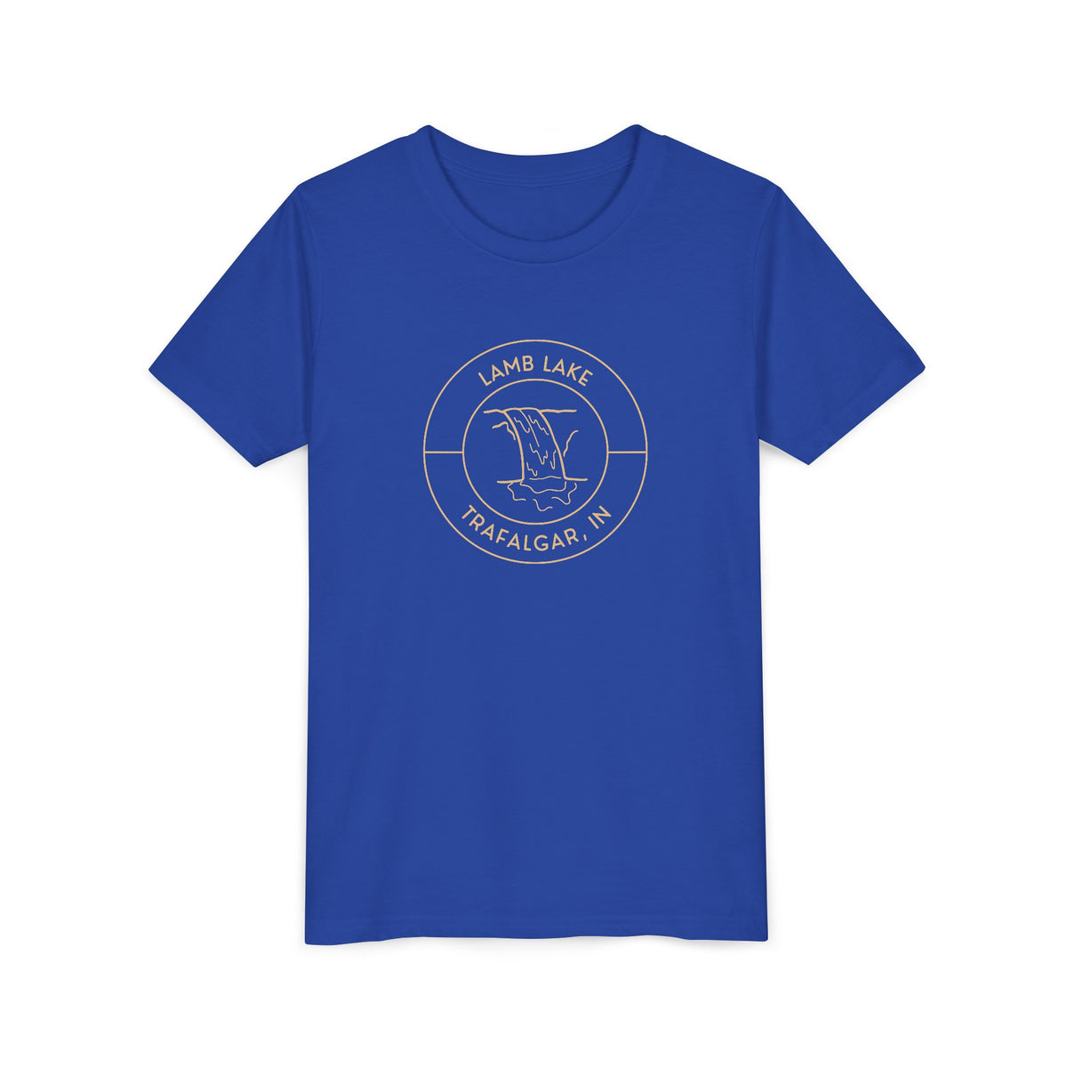 Youth Tee — Lamb Lake Waterfall Emblem