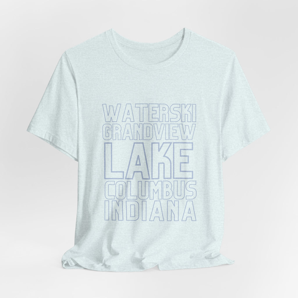 Grandview Lake Columbus Indiana Waterski Tee — Vintage Beach Town T‑Shirt