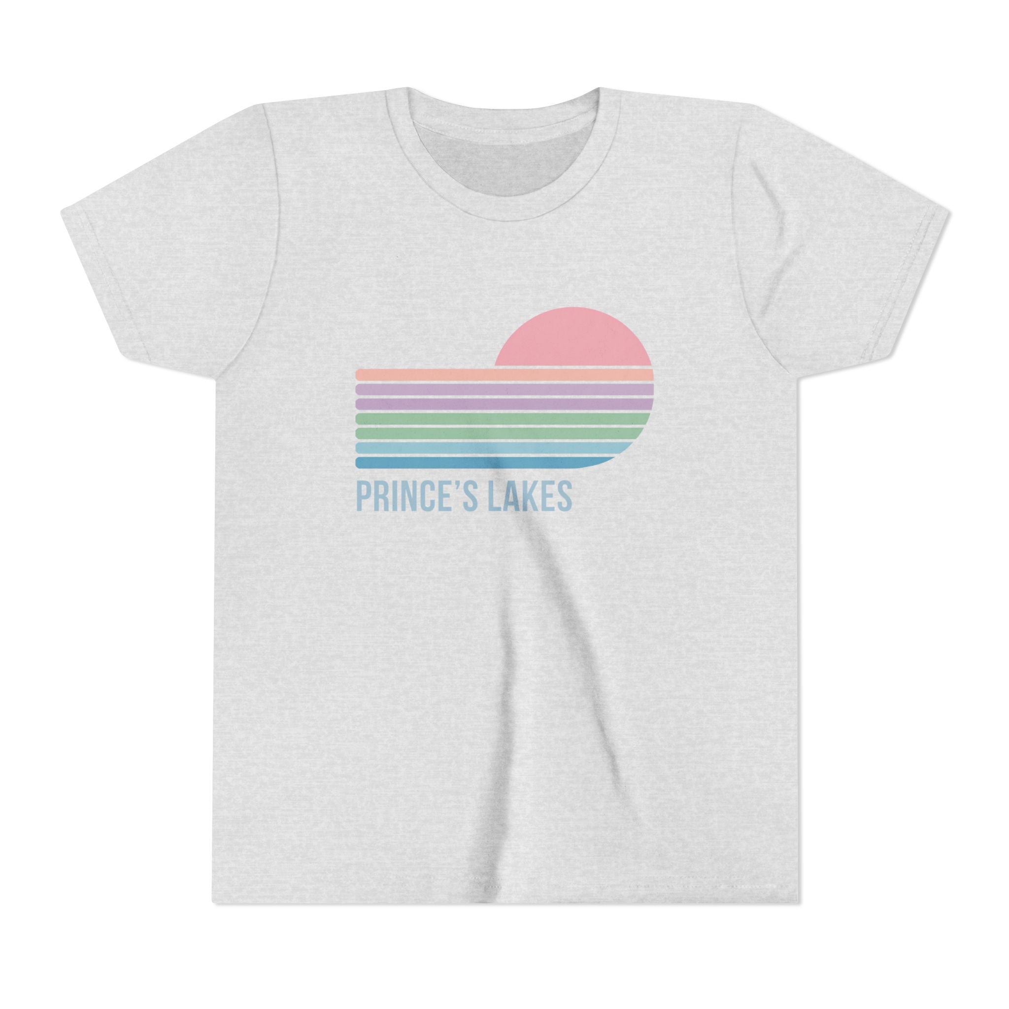 Youth Tee — 'Prince's Lakes' Pastel Retro Sunset Kids T-Shirt
