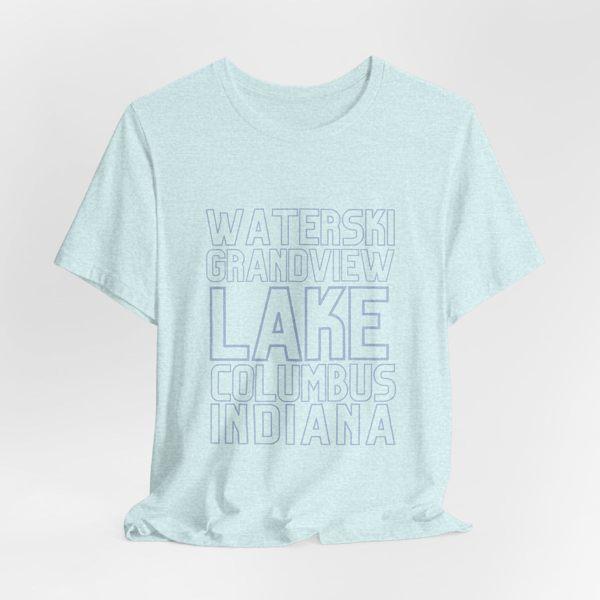 Grandview Lake Columbus Indiana Waterski Tee — Vintage Beach Town T‑Shirt