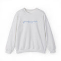 Grandview Lake Script Embroidered Unisex Sweatshirt — Minimal Blue Handwritten Logo Crewneck